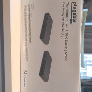 Plugable  USB-C docking station w/ Dual display with 60w charging